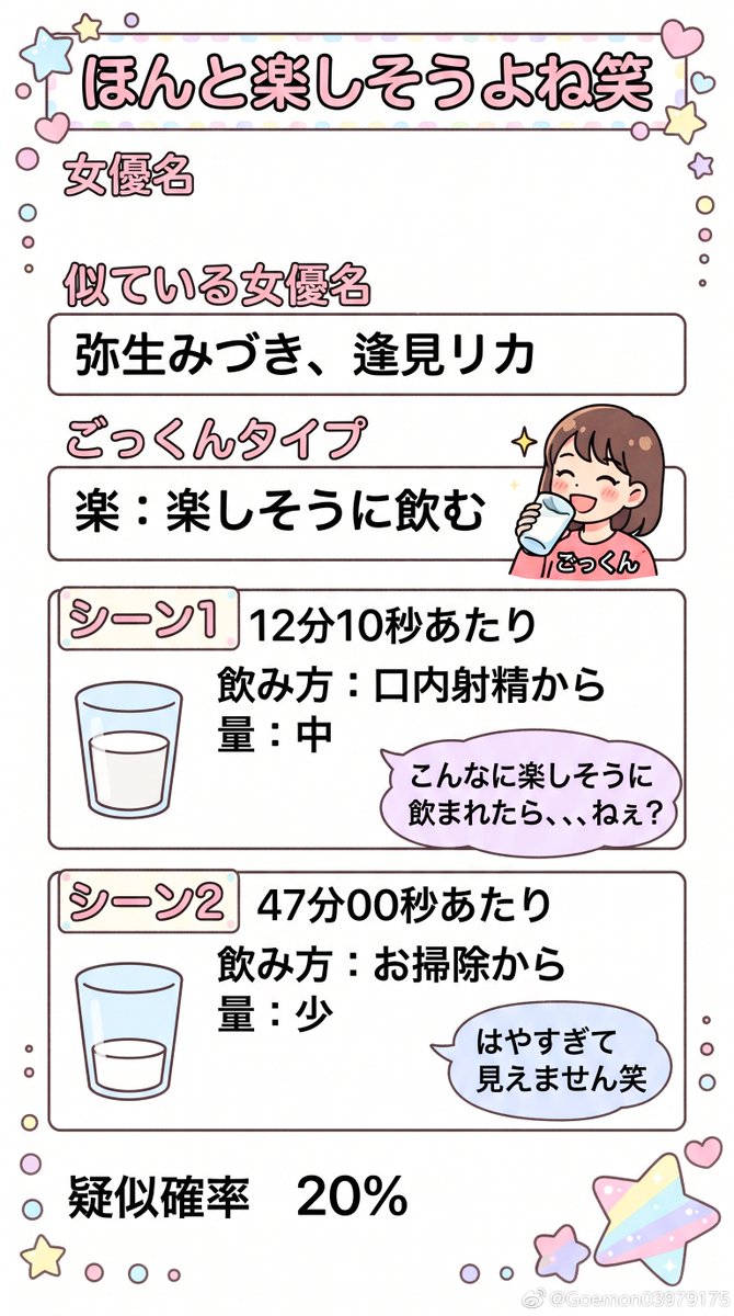 Goemon03979175's tweet photo. とにかく楽しそうに飲みます。ありがと���。
#弥生みづき #逢見リカ
#ごっくん #JAV #gokkun #吞精
動画のリンクはリプ欄へ👇⁠ https://t.co/Qe6SneeScU