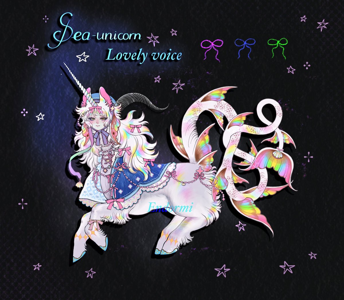 FelisCatus2401's tweet photo. [ADOPTABLE AUCTION] Sea-unicorn Lovely voice #humanoid #sale #sphinx #ocean #monster #ufs #artwork #myart #artmootsㅤ https://t.co/YHIWAyAlDf