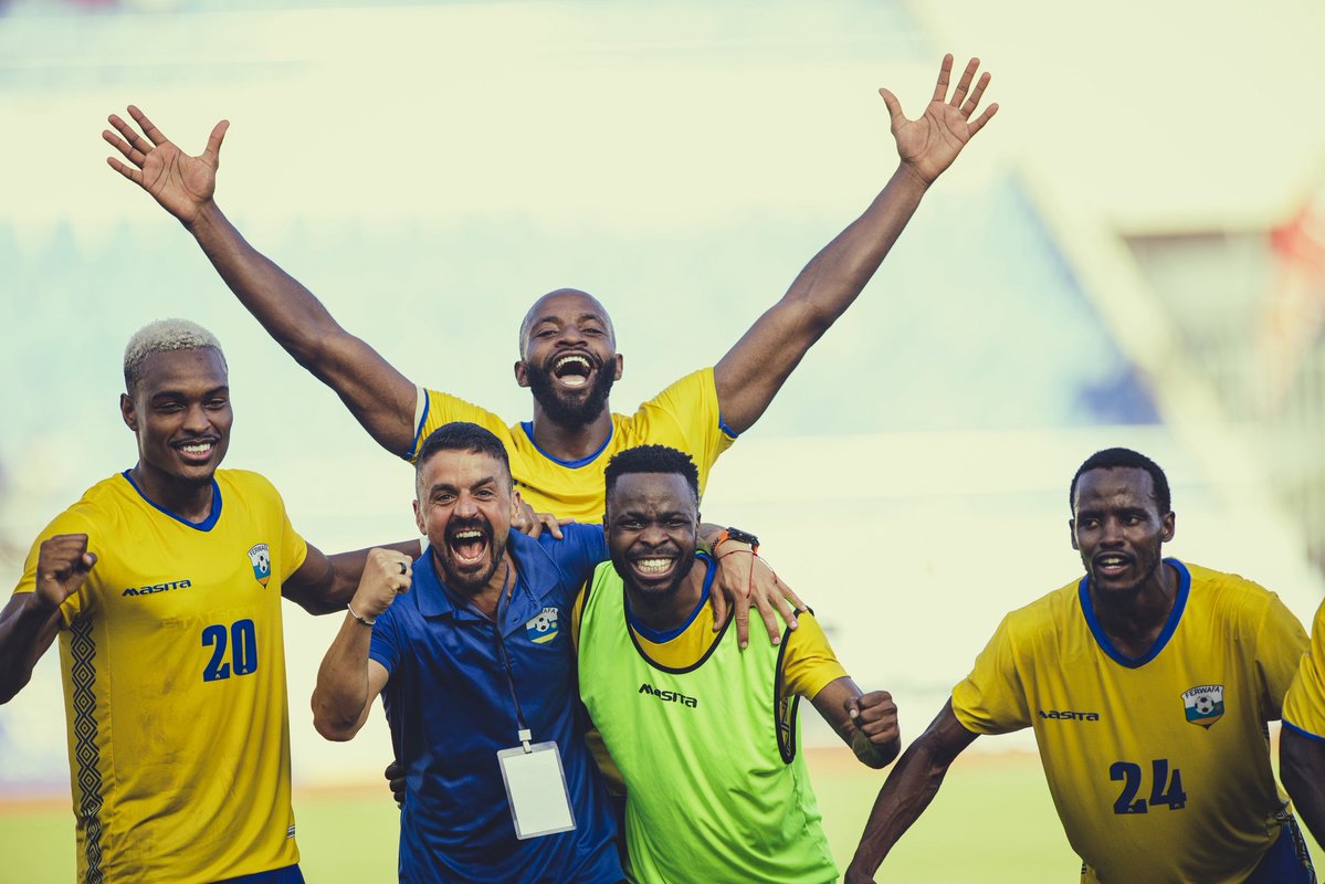 FERWAFA's tweet photo. IBYISHIMO BIRAHENDA

Ni ijoro ry’ibyishimo,
 Ijoro ry’Amavubi.

INTSINZI BANA B’U RWANDA,
Ni aho ku wa Gatanu i Kigali.

#TuriAmavubi💪🏿

🇷🇼🇷🇼🇷🇼🇷🇼 🇷🇼🇷🇼 https://t.co/Z1WthkLWbu