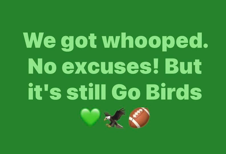 Ikennect's tweet photo. Congrats to Bears fans. I am not happy but still an Eagles fan.🦅🏈
GO BIRDS! https://t.co/02CIaWnfra
