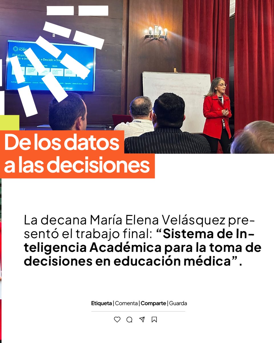 icesi's tweet photo. Icesi presente en Argentina

La Universidad Icesi continúa llevando su talento y conocimiento a nuevos escenarios internacionales. 🌎

María Elena Velásquez, decana de la Facultad de Ciencias de la Salud, participó en el XXVI Congreso Argentino de Educación Médica, un espacio para compartir experiencias, reconocer retos comunes y fortalecer conexiones con líderes e instituciones de México, Perú, Chile, Argentina y Colombia.

🧠 De los datos a las decisiones

Durante el encuentro, la decana presentó su trabajo final “Sistema de Inteligencia Académica para la toma de decisiones en educación médica”, una propuesta que refleja el compromiso de Icesi con la innovación y la transformación de la educación médica.

“Fue una muy buena oportunidad para aprender de expertos y compartir experiencias con colegas de distintos países de Latinoamérica.”

Estos espacios permiten visibilizar el talento de Icesi, generar nuevas conexiones y fortalecer su participación en una comunidad latinoamericana comprometida con transformar y mejorar la educación médica.

🌎 Porque el conocimiento conecta, transforma y nos permite llegar más lejos.

#OrgulloIcesista #IcesiInternacional #FacultadDeCienciasDeLaSalud #LlegaMásLejos
