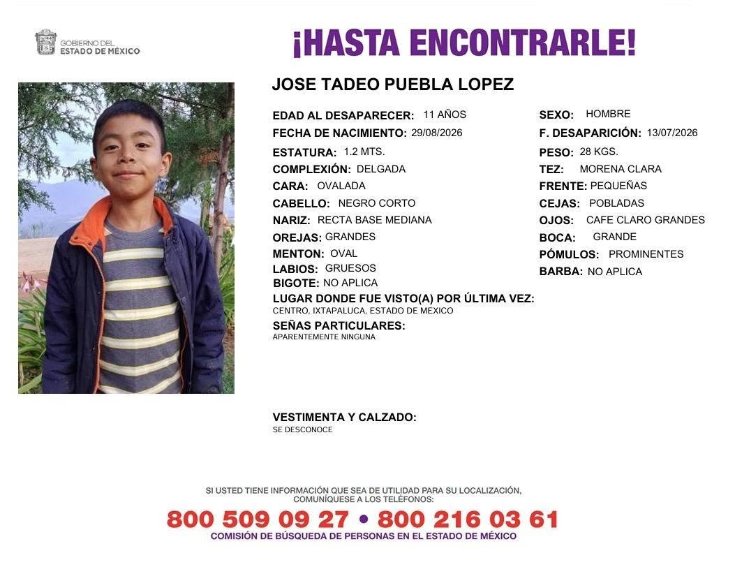 COBUPEM's tweet photo. Solicitamos de tu apoyo en difusión para dar pronta localización a José Tadeo Puebla López, cualquier información favor de comunicarse a los teléfonos al pie del boletin. #TodosEnLaBúsqueda https://t.co/XROuKKVwD5