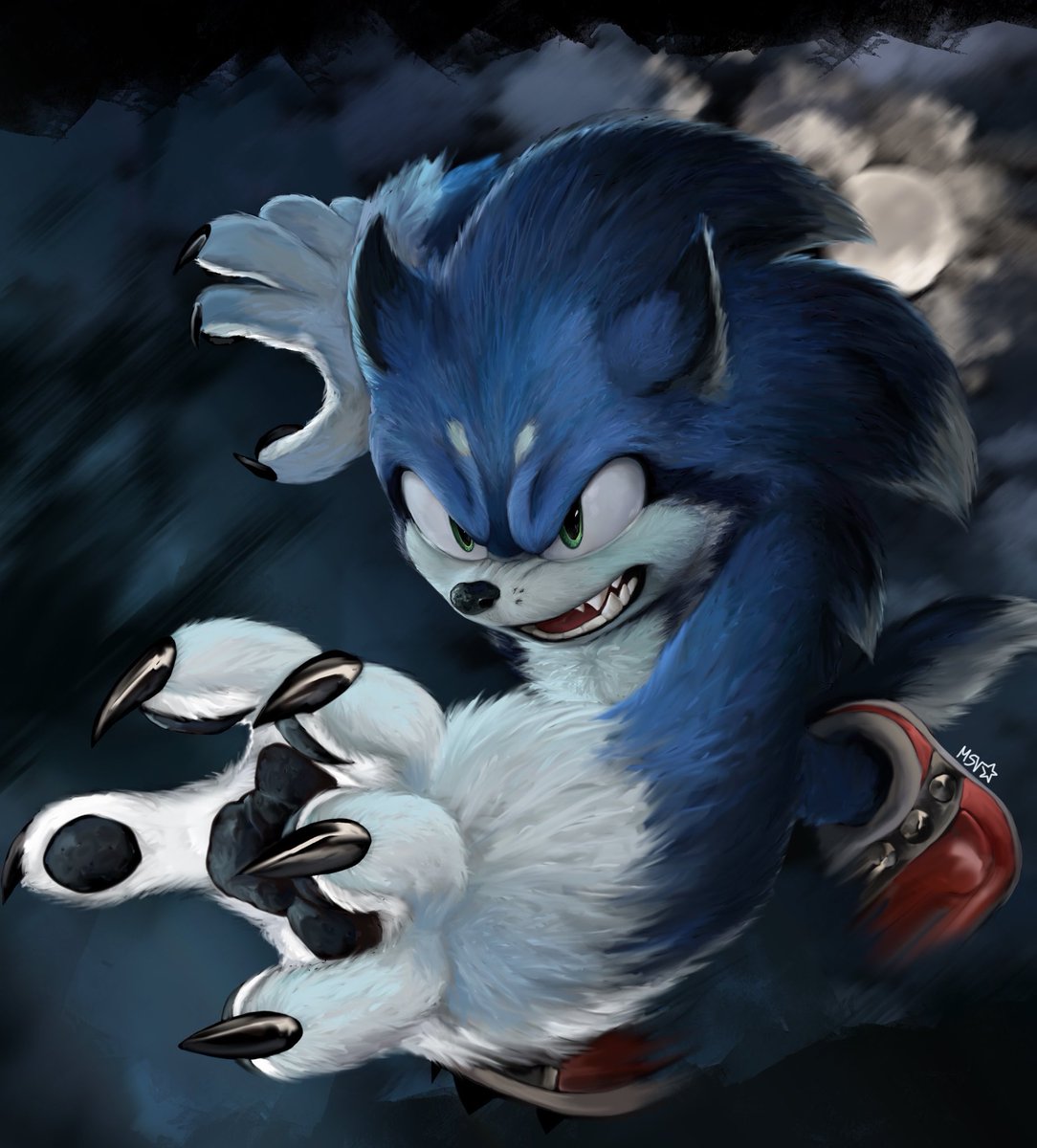 msvartzy's tweet photo. #sonic #sonicthehedgehog 
AUUUuuu 🌕🐺 https://t.co/lD4AdWoGIX