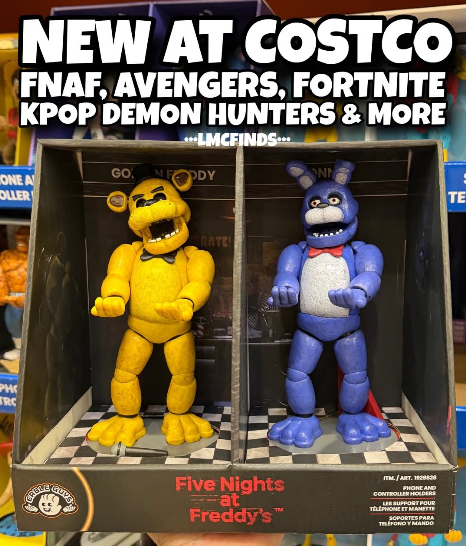 RattyCheeze's tweet photo. A Duo Pack of FNaF Cable Guys have been found at Costco! This pack features Golden Freddy and Bonnie! They'll also cost $29.99

via @/lmcfinds_ https://t.co/fmUQhM39zH