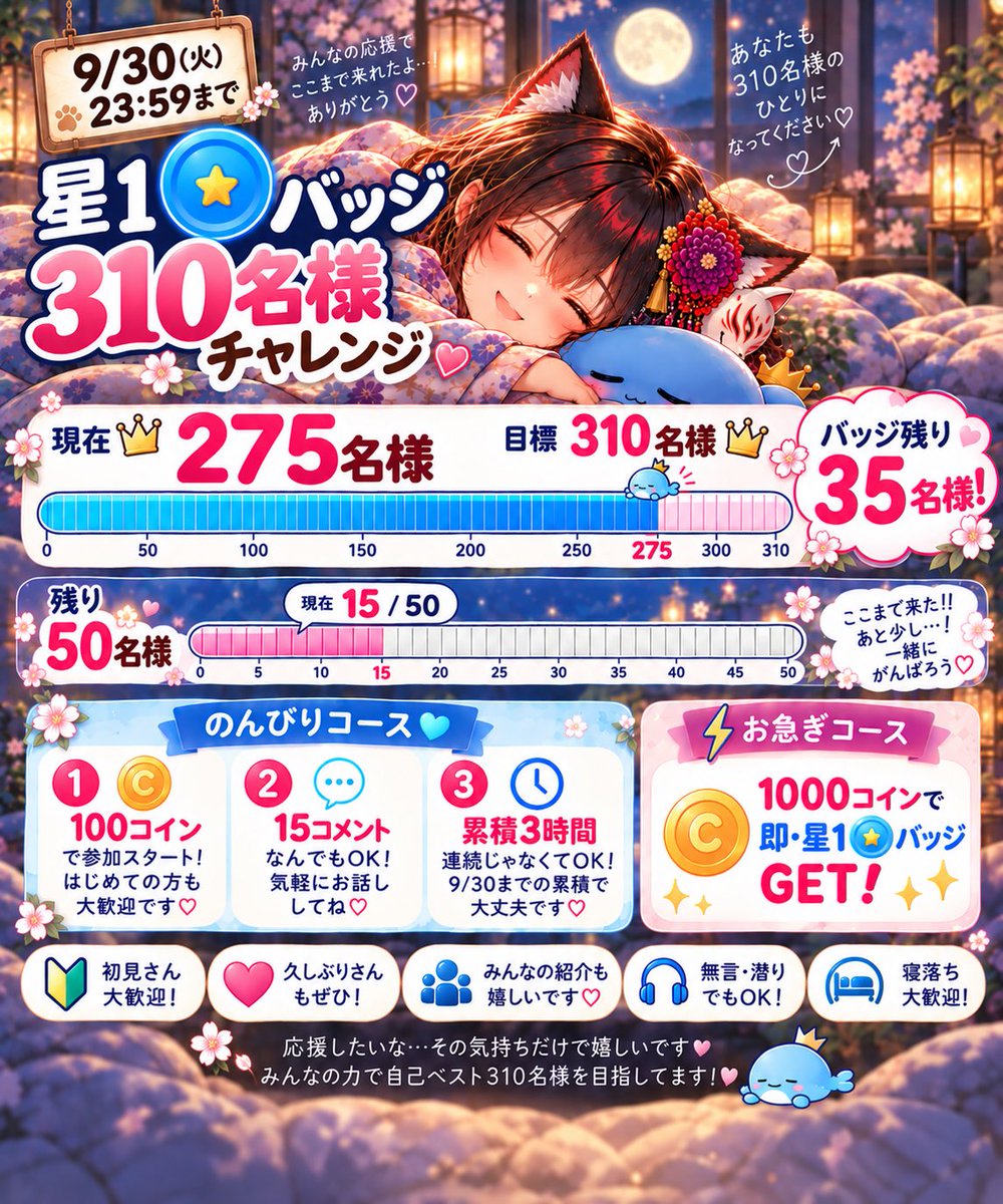 omineesan's tweet photo. 【残り35名様📛耐久達成まで】で配信中
https://t.co/VWk8Cedcei

キテルヨキテルヨ(  ✋˘ ˘👌  )

残り35！！

#Palmu #beril https://t.co/DYWpsoJDlu