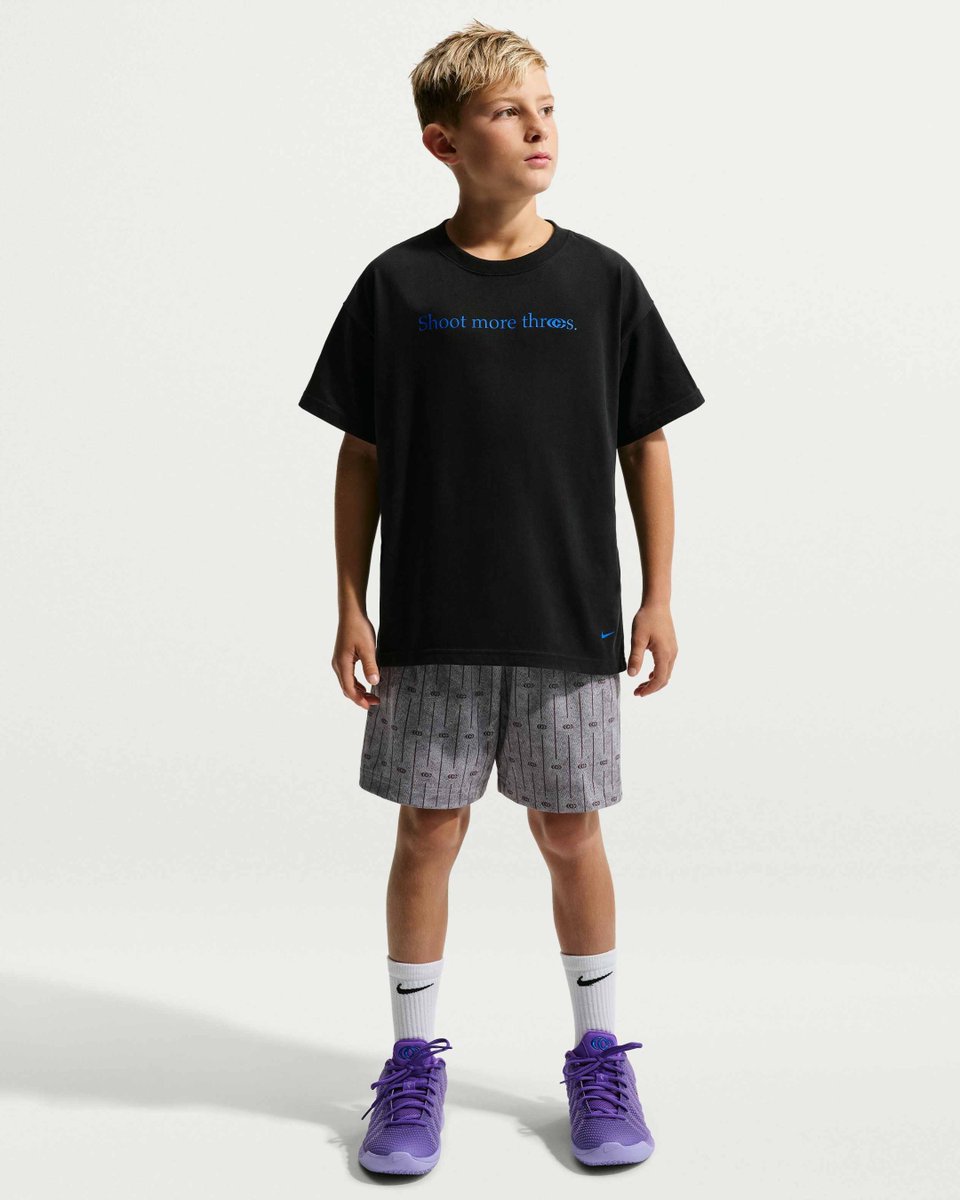 SoleRetriever's tweet photo. SHOOT MORE THREES: On foot look at the Nike Caitlin 1 Midnight Fever and Purple Venom in kids sizing 🏀🔥

Her apparel collection will also be available for kids https://t.co/HqVeyIb7TP