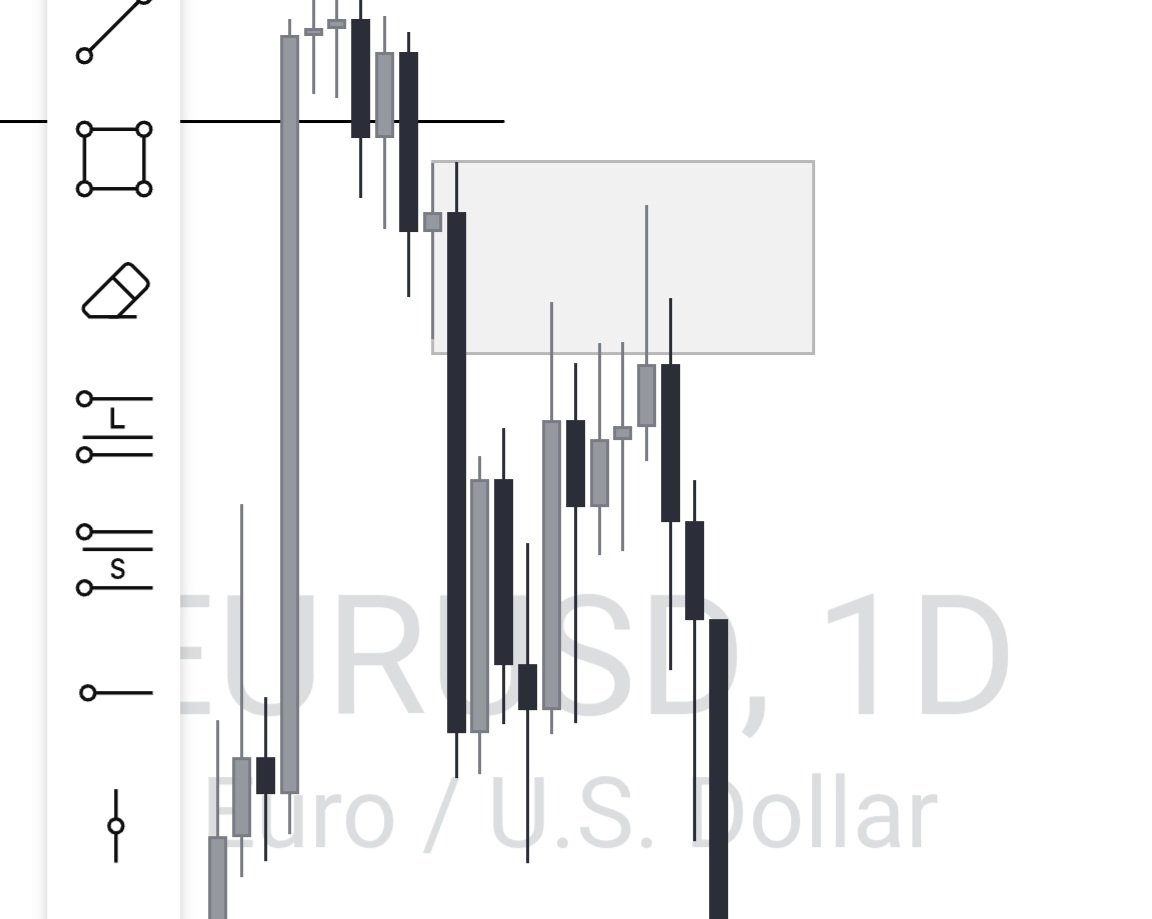 Dairo0123's tweet photo. @Chibena_ Now take this eurusd diagram 
Market entered the poi..but was at the wick that is a normal mitigation and partial mitigation
The full mitigation was when the market dug up to 50% of the orderblock and it even reached for the body before dumping https://t.co/DhKi7kCJK7