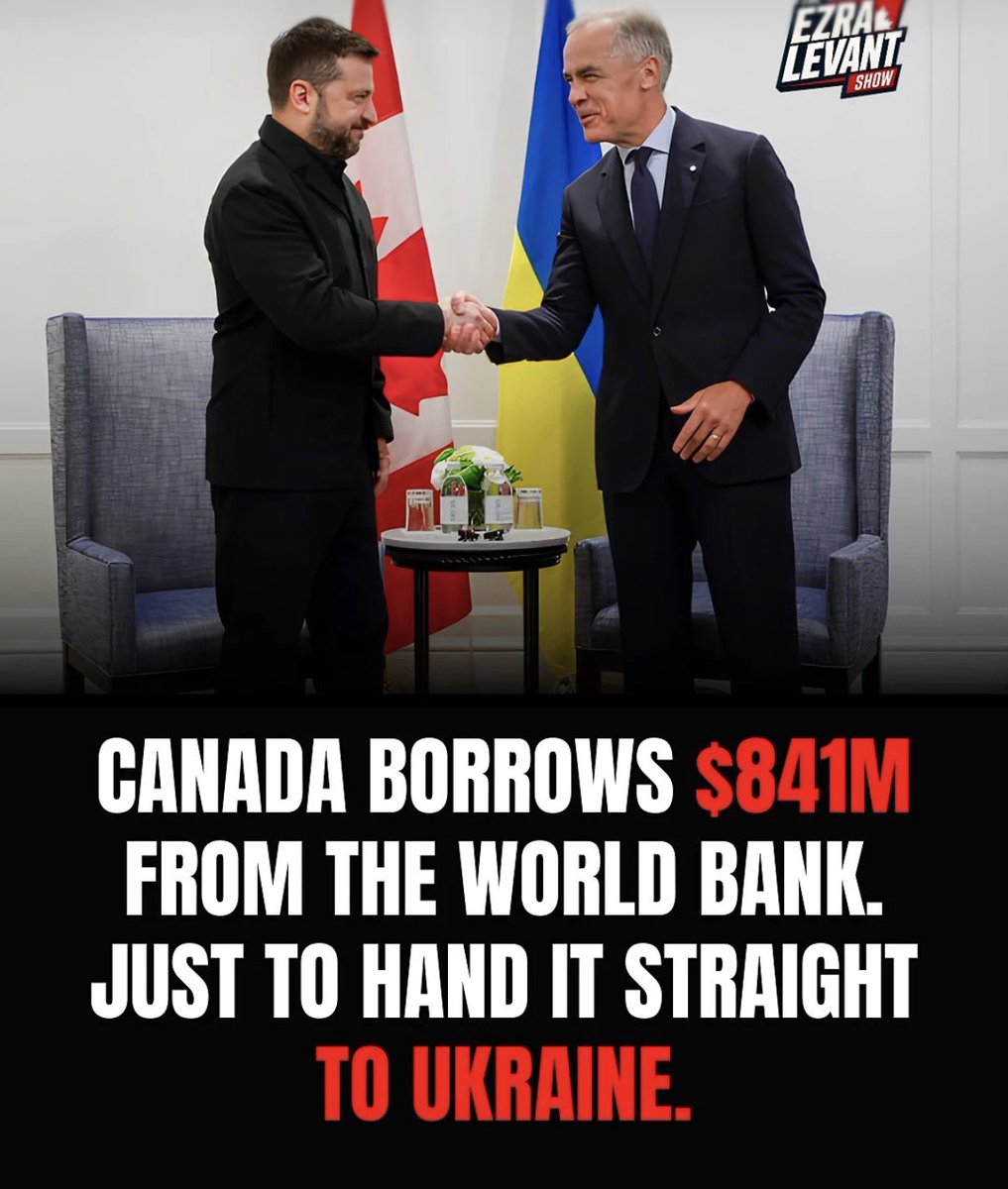 provemewrong411's tweet photo. The World Bank announced Monday it will send Ukraine $841 million to cover pension payments.

Canada is the guarantor.

Canadians you cool with this? https://t.co/q88vjv4NhL