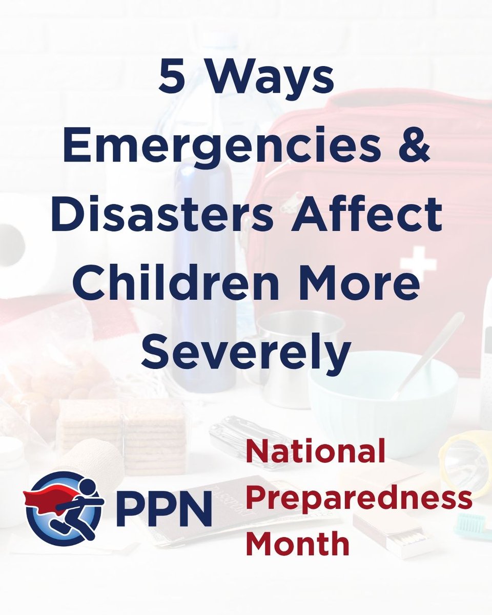 pedsprevention's tweet photo. PPN updated its National Preparedness Month resource to provide tips and additional resources to families &amp; caregivers, healthcare providers, emergency managers, and schools to help improve kids’ safety during hazardous events: https://t.co/SAIzrJm2yI https://t.co/3cAZZhoBeo