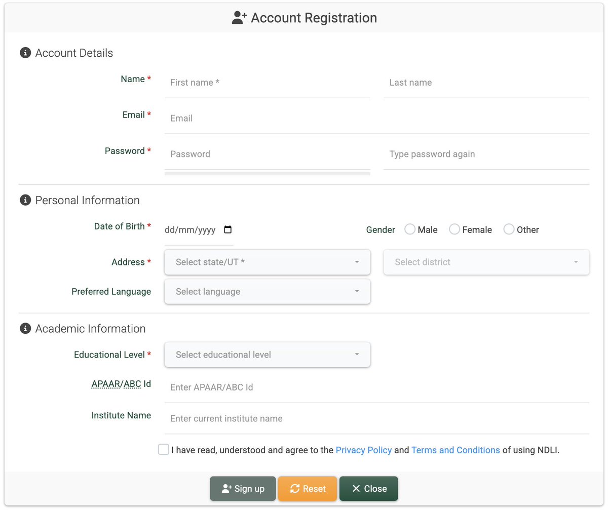 Vwakesahi's tweet photo. @IITKgp @fermi_ai @EduMinOfIndia @NDLIndia @peeyush @Suman_iitkgp Do you seriously need so much information just to create an account? Why can't I signup with my google account? https://t.co/d8aAPn4Epx