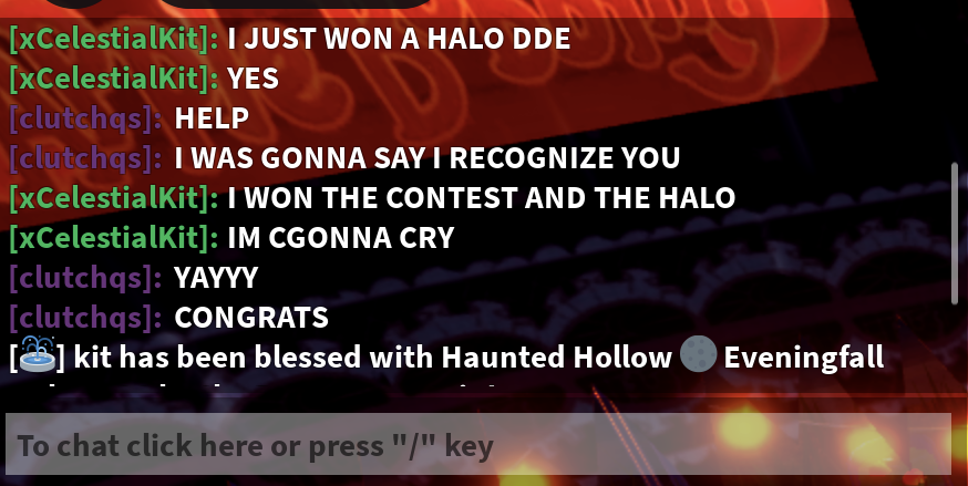 nofilterclutch's tweet photo. I WAS IN A SERVER WITH A HALO CONTEST WINNER AND THEY WON THE HALO OMG YAY https://t.co/LgISRGBL6f