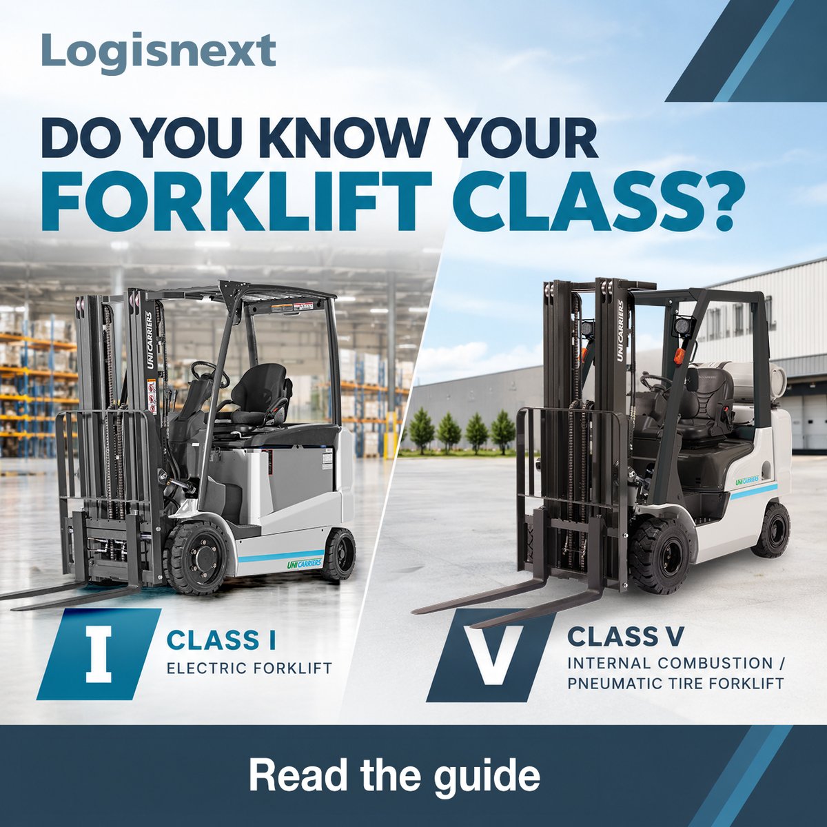 UniCarriers's tweet photo. Did you know there are 7️⃣ different #forklift classes? Each class is designed for specific environments, applications, and operating requirements. Our updated guide breaks them all down in one easy-to-read resource.

📖Read it here: https://t.co/tU36vyi6s0

#MaterialHandling https://t.co/3A6ZBvPKxq
