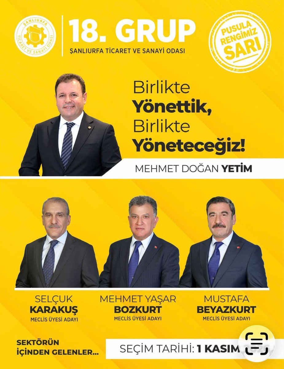 MemetSanel's tweet photo. ŞUTSO 18. Grup’tan Esnaf Odaklı Yönetim Mesajı: “Esnafın Emrinde Olmaya Devam Edeceğiz”

Şanlıurfa Ticaret ve Sanayi Odası’nın 18. Grup Meclis Üyesi Adayı Mehmet Yaşar Bozkurt, yeni dönemde de sektörün içinden gelen anlayışla esnaf ve iş dünyasının yanında olmaya devam edeceklerini belirtti.

“Birlikte yönettik, birlikte yöneteceğiz” anlayışıyla hareket ettiklerini ifade eden Bozkurt, esnafın sorunlarını yerinde dinleyen, taleplerini ilgili mercilere taşıyan ve çözüm odaklı bir temsil anlayışını sürdüreceklerini vurguladı.

Bozkurt, “Sektörün içinden gelen biri olarak esnafımızın ihtiyaçlarını ve karşılaştığı sorunları yakından biliyoruz. Yeni dönemde de esnafımızın emrinde, iş dünyamızın yanında olmaya devam edeceğiz. Ortak akıl ve güçlü temsil anlayışıyla Şanlıurfa ekonomisine katkı sunmayı sürdüreceğiz.” dedi.

📌 ŞUTSO 18. Grup Meclis Üyesi Adayı: Mehmet Yaşar Bozkurt

📅 Seçim Tarihi: 1 Kasım 2026
🤝 Birlikte Yönettik, Birlikte Yöneteceğiz!

@mdoganyetim @myboz63 @selcukkarakus63 @serhatkrd @resityildiz063 @TayyarYetim @ayetim03 @komiteleri @sanliurfatso 
#TeknofestGüneydoğu #SONDAKİKA
