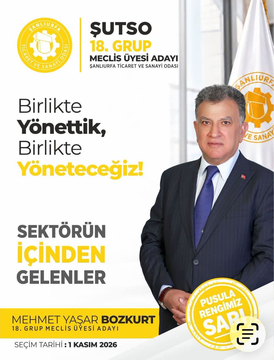 MemetSanel's tweet photo. ŞUTSO 18. Grup’tan Esnaf Odaklı Yönetim Mesajı: “Esnafın Emrinde Olmaya Devam Edeceğiz”

Şanlıurfa Ticaret ve Sanayi Odası’nın 18. Grup Meclis Üyesi Adayı Mehmet Yaşar Bozkurt, yeni dönemde de sektörün içinden gelen anlayışla esnaf ve iş dünyasının yanında olmaya devam edeceklerini belirtti.

“Birlikte yönettik, birlikte yöneteceğiz” anlayışıyla hareket ettiklerini ifade eden Bozkurt, esnafın sorunlarını yerinde dinleyen, taleplerini ilgili mercilere taşıyan ve çözüm odaklı bir temsil anlayışını sürdüreceklerini vurguladı.

Bozkurt, “Sektörün içinden gelen biri olarak esnafımızın ihtiyaçlarını ve karşılaştığı sorunları yakından biliyoruz. Yeni dönemde de esnafımızın emrinde, iş dünyamızın yanında olmaya devam edeceğiz. Ortak akıl ve güçlü temsil anlayışıyla Şanlıurfa ekonomisine katkı sunmayı sürdüreceğiz.” dedi.

📌 ŞUTSO 18. Grup Meclis Üyesi Adayı: Mehmet Yaşar Bozkurt

📅 Seçim Tarihi: 1 Kasım 2026
🤝 Birlikte Yönettik, Birlikte Yöneteceğiz!

@mdoganyetim @myboz63 @selcukkarakus63 @serhatkrd @resityildiz063 @TayyarYetim @ayetim03 @komiteleri @sanliurfatso 
#TeknofestGüneydoğu #SONDAKİKA