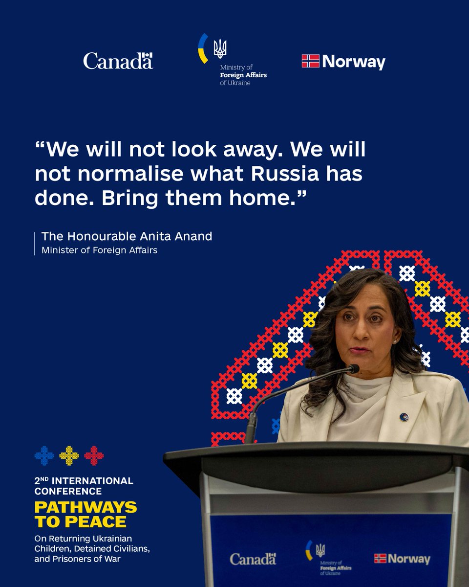 CanadaFP's tweet photo. Canada, Ukraine and Norway are uniting international partners in Toronto to strengthen efforts to: 
•bring Ukrainians home 
•protect those who remain 
•support those who return 

#StandWithUkraine
#BringKidsBack https://t.co/JgASgIVSwH