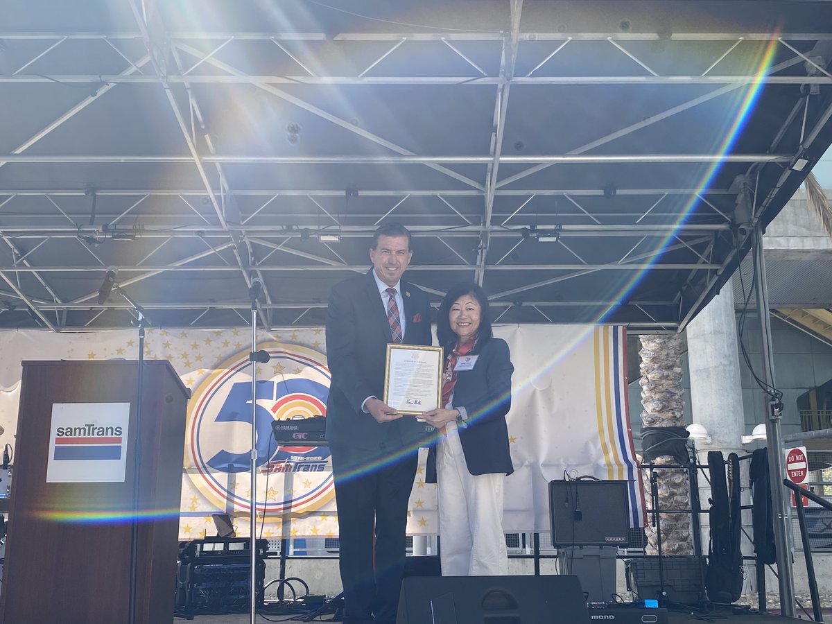 Image for the Tweet beginning: Happy 50th Anniversary to @SamTrans!!