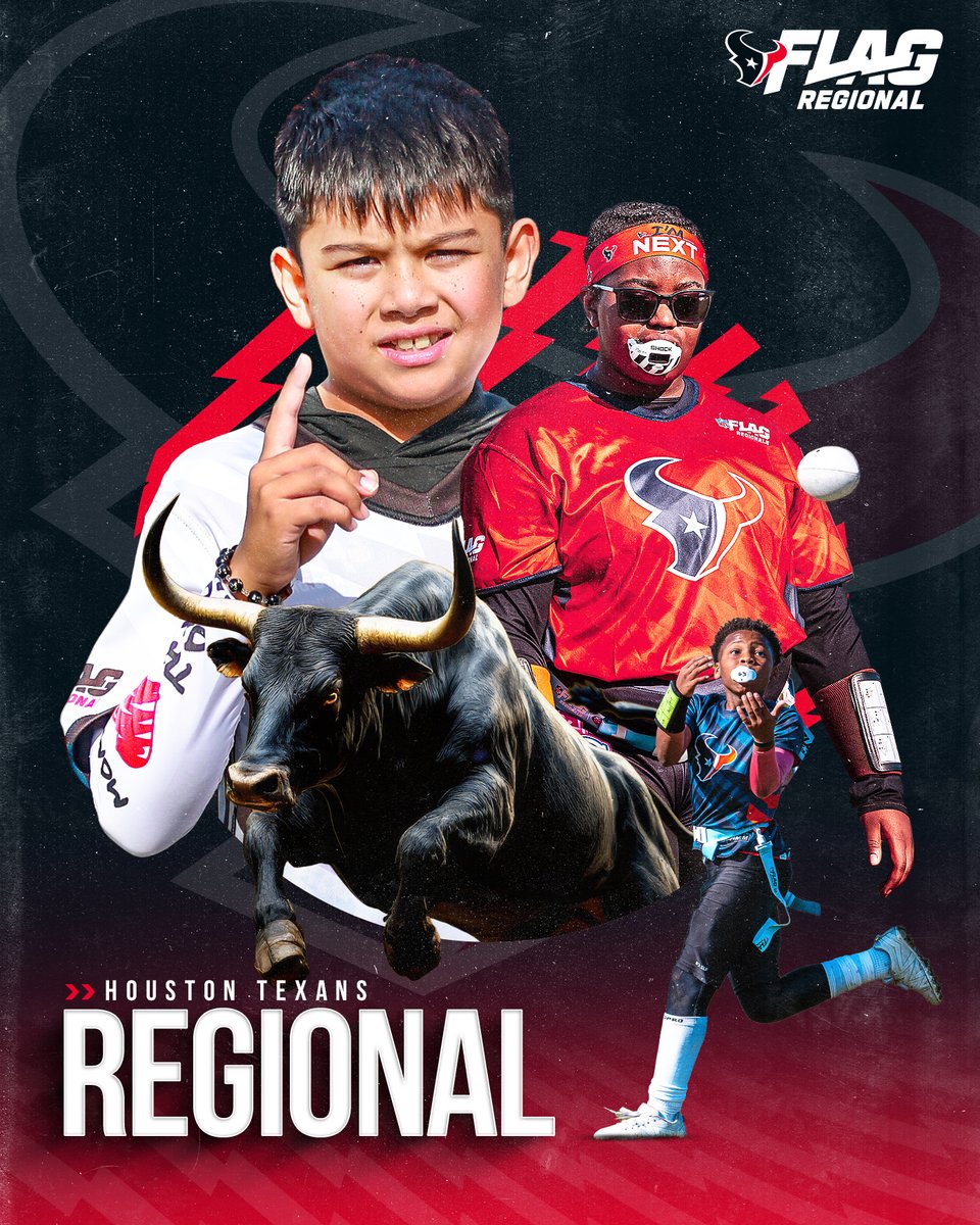 NFLFLAG's tweet photo. H-Town 🤘 Early bird pricing ends Oct. 5 for the @HoustonTexans Regional. Sign your team up now. 

Register here 🔗 https://t.co/MSl2A1fM38 https://t.co/n5w0e2AIzq