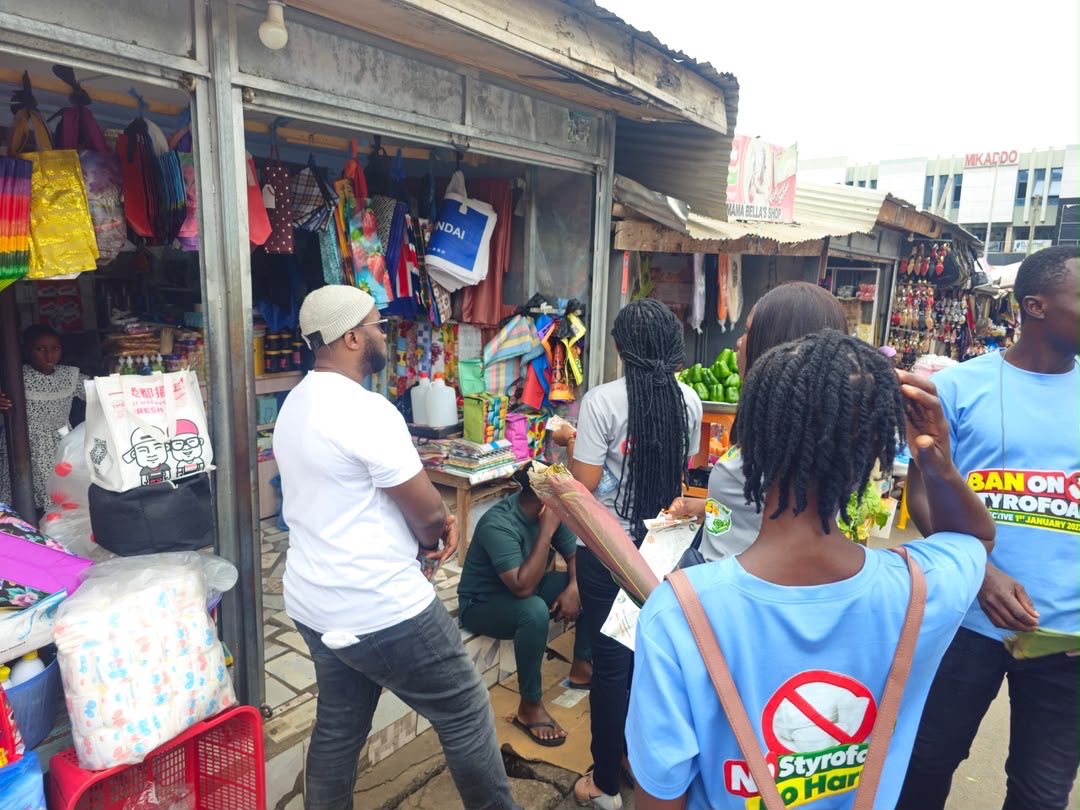 EPA_Ghana's tweet photo. On Tuesday, 29th September 2026, being Day 2 of the Eastern Expo, officers from the Environmental Protection Authority (EPA), Eastern Regional Office continued their public education and sensitisation campaign on the ban on styrofoam products in Ghana. https://t.co/Aa6KaVChyi