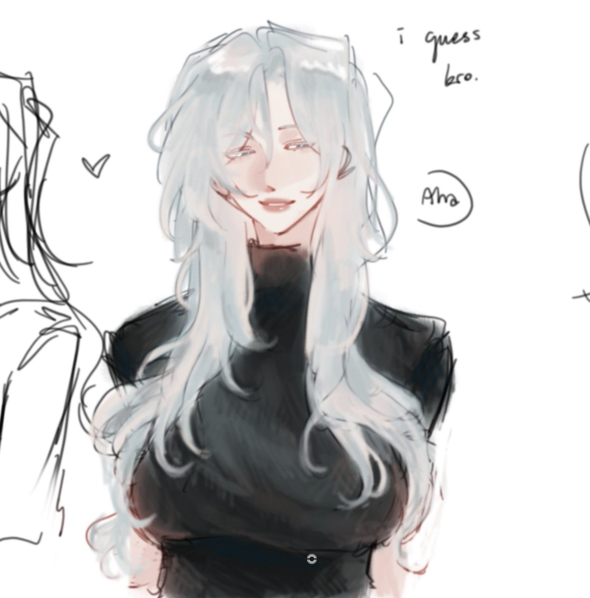NoMoralAgenda's tweet photo. Fem ilay doodle I made while distracted with reading yaoislop https://t.co/d9sWuwJ2uW