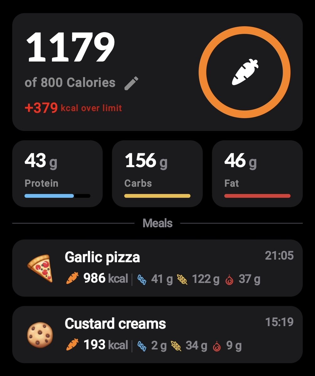 AkitosAscent's tweet photo. Ughhhh I forgot to check how many calories and ate the whole thing 😓😓😓 its fine ill restrict more tomorrow 

♡°•. Garlic pizza
405 per 100g
245g (976cal)
😓 https://t.co/tzsOIHKl9Q