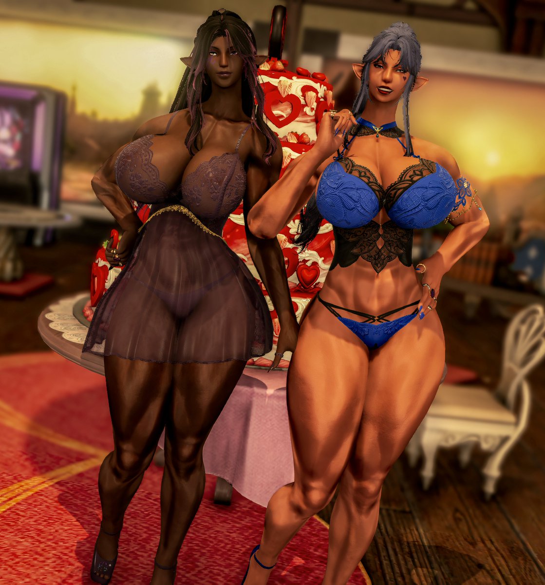 violet_seas's tweet photo. More sexy Elezens in your area, ready to play. My wife and I as elezens. ((I want to thank @Ameline_Elf for inspiring me to show some Elezen love)) https://t.co/ZuuQPpZc1H