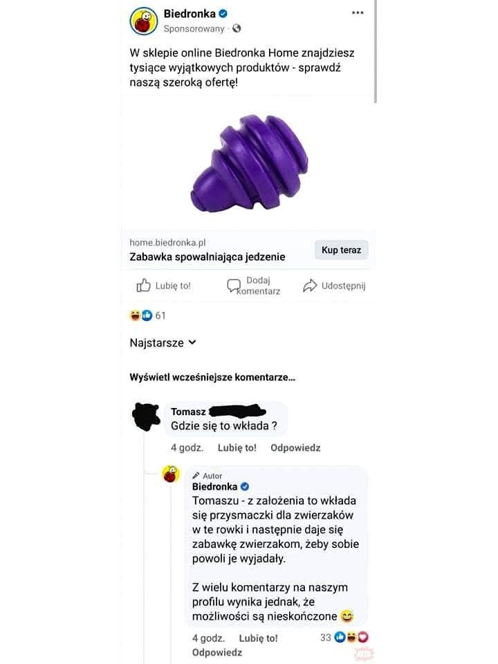 IzabelaFNA's tweet photo. Admin Biedronki chyba konkuruje z adminem McDonald's 🤭 https://t.co/UDQFVgYR8Z
