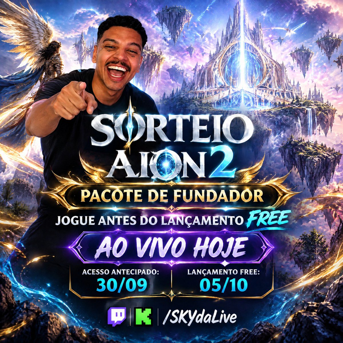 skydalive's tweet photo. Sorteio hoje do pacote de fundador na live às 19:00 na kick e na Twitch. #aion2 #aion #mmorpg https://t.co/m6wiqMbBjg
