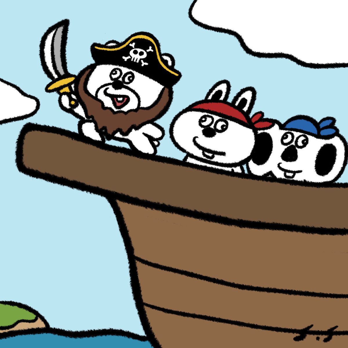 attsuu02's tweet photo. 🏴‍☠️🚢

 #イラスト #ゆるい絵 #ゆるいイラスト
 #illustration #おえかき https://t.co/6p80V7OKN4
