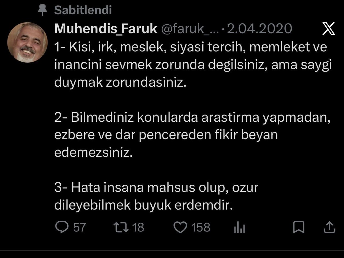 bin4yuzelliuc's tweet photo. @faruk_akli @rbozkurt19 @canikligil Vay biosuna tıyniyetini sabitleyip
Tıyniyetsiz tıyniyetsiz bilmediği kişiler karakterler hakkında yorum yapan ekberi duyuslar vay
Sen değil ama piyasada böyleleri var😉

Saygı duyma sırası, saygı bekleyenlere geldiğinde içlerinden onunki bununki şununki ötekininki oluveriyorlar https://t.co/yfVtqHtw72