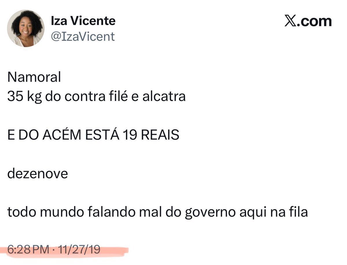 Thefishermanm's tweet photo. O acém em 2019 estava 19 reais.

E adivinha ? Estavam reclamando. https://t.co/jfVhbQBmvU