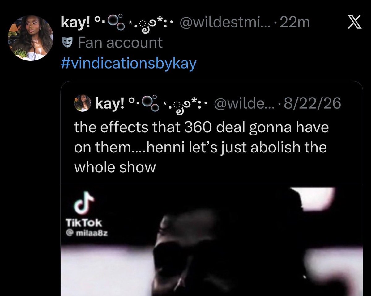 Nayainshambles's tweet photo. Trinity really keeps them up at night JXNXBXNXBNXX why are they focusing on what she's doing instead of their fave who's supposedly bigger than the program? https://t.co/NAsuLqCLl0