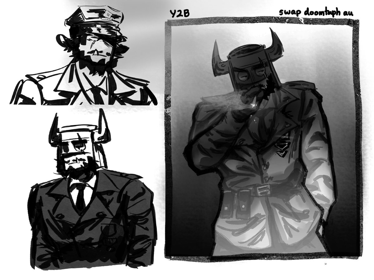 yetobedoomed's tweet photo. #doomtaph conceptual doodles for a swap doombringer. hes so fucking chuddish bro like u r NOT nonchalant 😭😭😭😭😭 https://t.co/0DDy3aFtkq