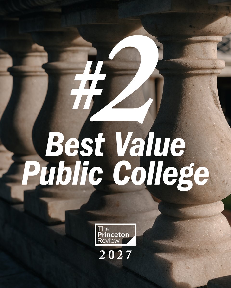 UVA's tweet photo. The University of Virginia is the No. 1 public school for financial aid in the country, according to @ThePrincetonRev’s 2027 Best Value rankings. 👏 

The company also named UVA the No. 2 value of all public colleges and No. 4 among public schools for both career placement and value without aid. https://t.co/ttGm6ysvfx