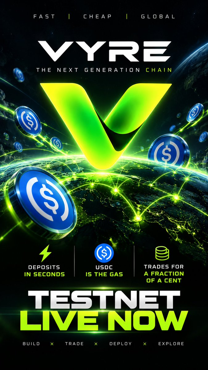 vyregeoff's tweet photo. VYRE testnet is live and undergoing upgrades. @vyrechain

https://t.co/56lMD434oX

#vyrechain #arc #usdc https://t.co/EtaHAxttST