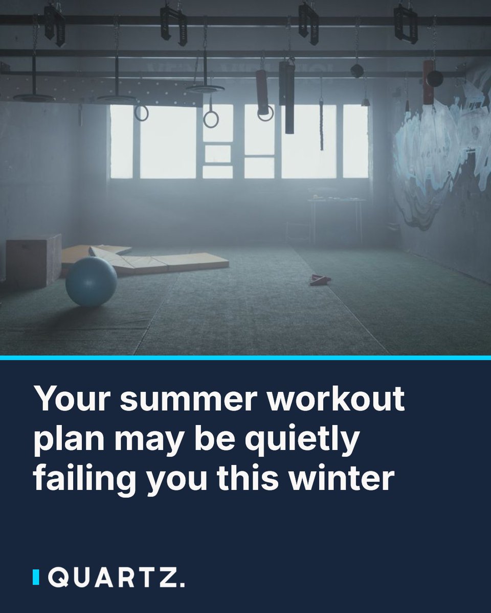 qz's tweet photo. Your summer workout plan may be quietly failing you this winter
Cold air thickens joint fluid, slows nerves, and stiffens connective tissue — meaning the exact same routine that worked in July can lead to aching knees and stalled
#WinterWorkout #ColdWeatherFitness #ExerciseTips https://t.co/tETcfbE3dL