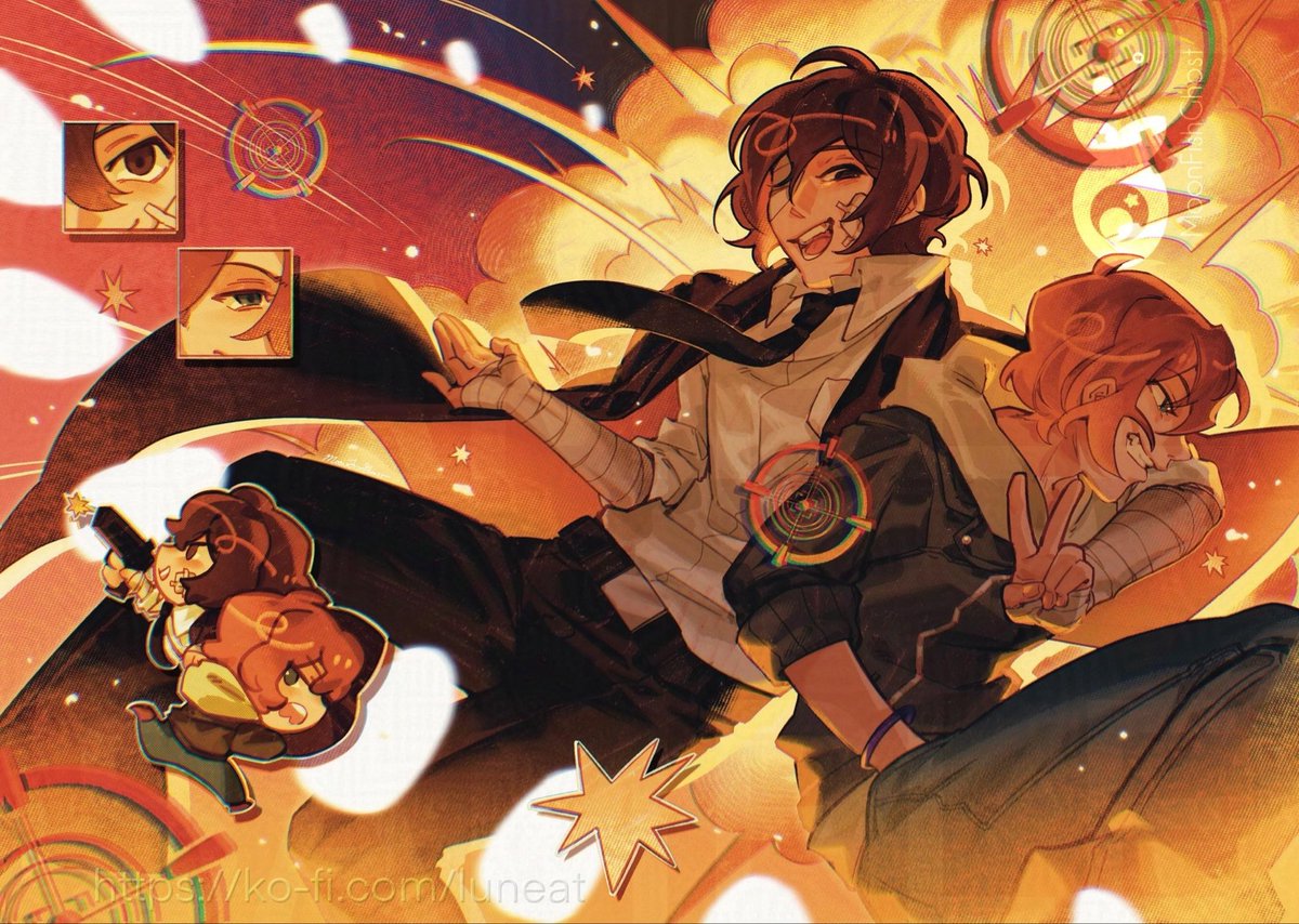 MoonFishGhost's tweet photo. 💥SKK Mission Time💥

Chuuya + Dazai going on PM missions together during their younger years was this month's mail club! I can't imagine the scale of shared chaos they brought unto the world (+ each other lol)

Tomorrow (Sept 30) is the last day to sign up for these on my Ko-Fi! https://t.co/rGJ5aJo3k3