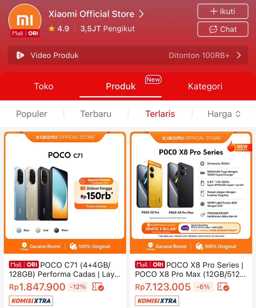 kirazna's tweet photo. PROMO XIAOMI‼️
Xioami cocok banget buat kamu yang suka main game berjam-jam, Buruan cek promo menarik lainya!!!

🔗 : https://t.co/XyLczwRdZY https://t.co/PrL0ZPZ6oo