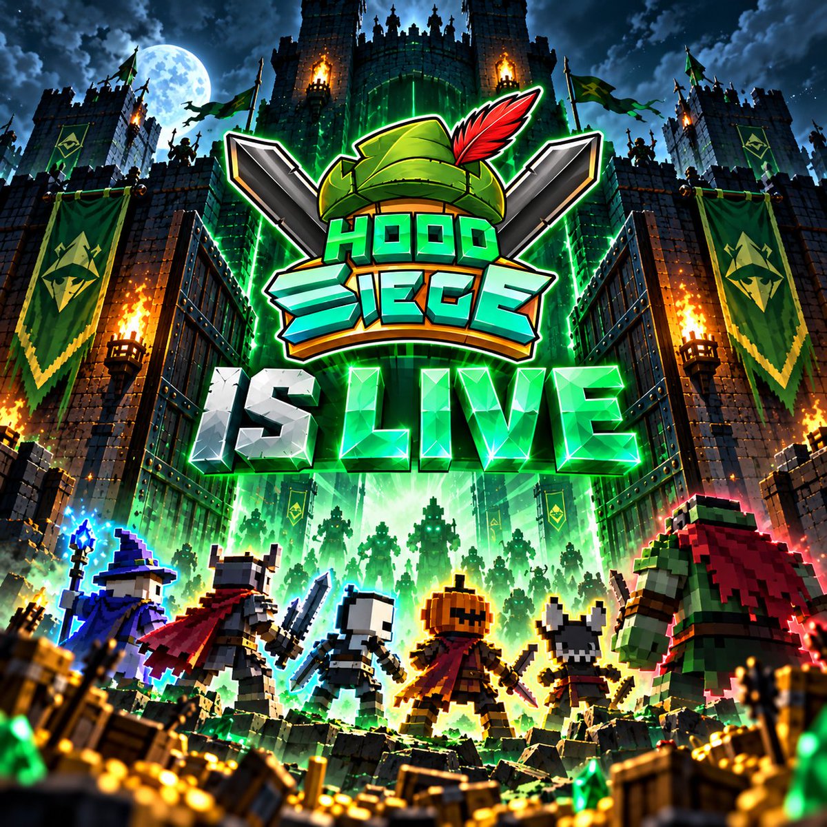 hoodsiege's tweet photo. HOOD SIEGE IS OFFICIALLY LIVE ON ROBINHOOD CHAIN.  

Forge & Merge, Genesis utility, 8-hour reward epochs.

A completely rebuilt gameplay experience.  This is only the beginning.  Play. Progress. Upgrade. Earn. 

CA: 0xA905d663A8cEb43Bf9FB1b866bbA7604a0b4791C
Website: https://t.co/WqPJVkI5CO

Supply will be locked in 15 minutes.
Game will be open in 30 minutes.