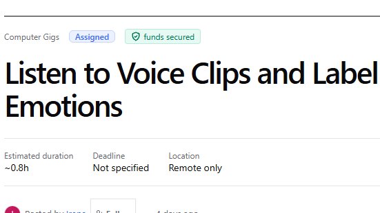 C4SHTV's tweet photo. 🎧 Listen to English voice clips and label emotions and speaking styles.

💰 $10 per study
⏱️ About 45 minutes
🎁 + $0.50 attention bonus
🌎 Remote
Requirements:
🇺🇸 Comfortable understanding spoken English
🎧 Headphones or a quiet environment
💻 Desktop/laptop recommended

Link⬇️ https://t.co/XbOavPyX8n
