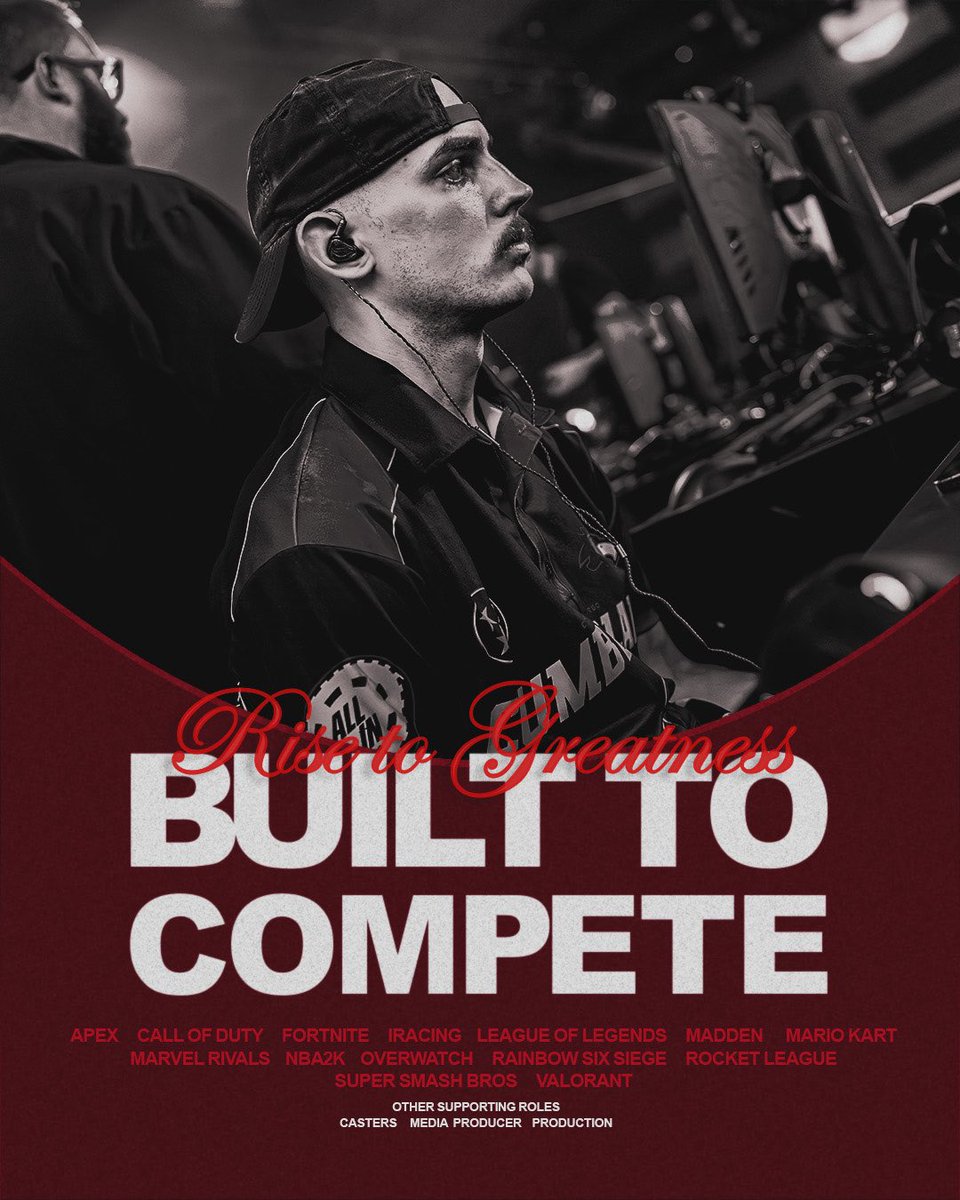 CUeSports21's tweet photo. 🚨 RECRUITING FOR 2027 🚨

We’re looking for new talent to join us for Spring ‘27 &amp; Fall ‘27 for all titles, check out what we have to offer!

If you’re interested, reach out to @CoachClaypool_ or CoachClaypool on Discord. https://t.co/2TjnQy9IpL