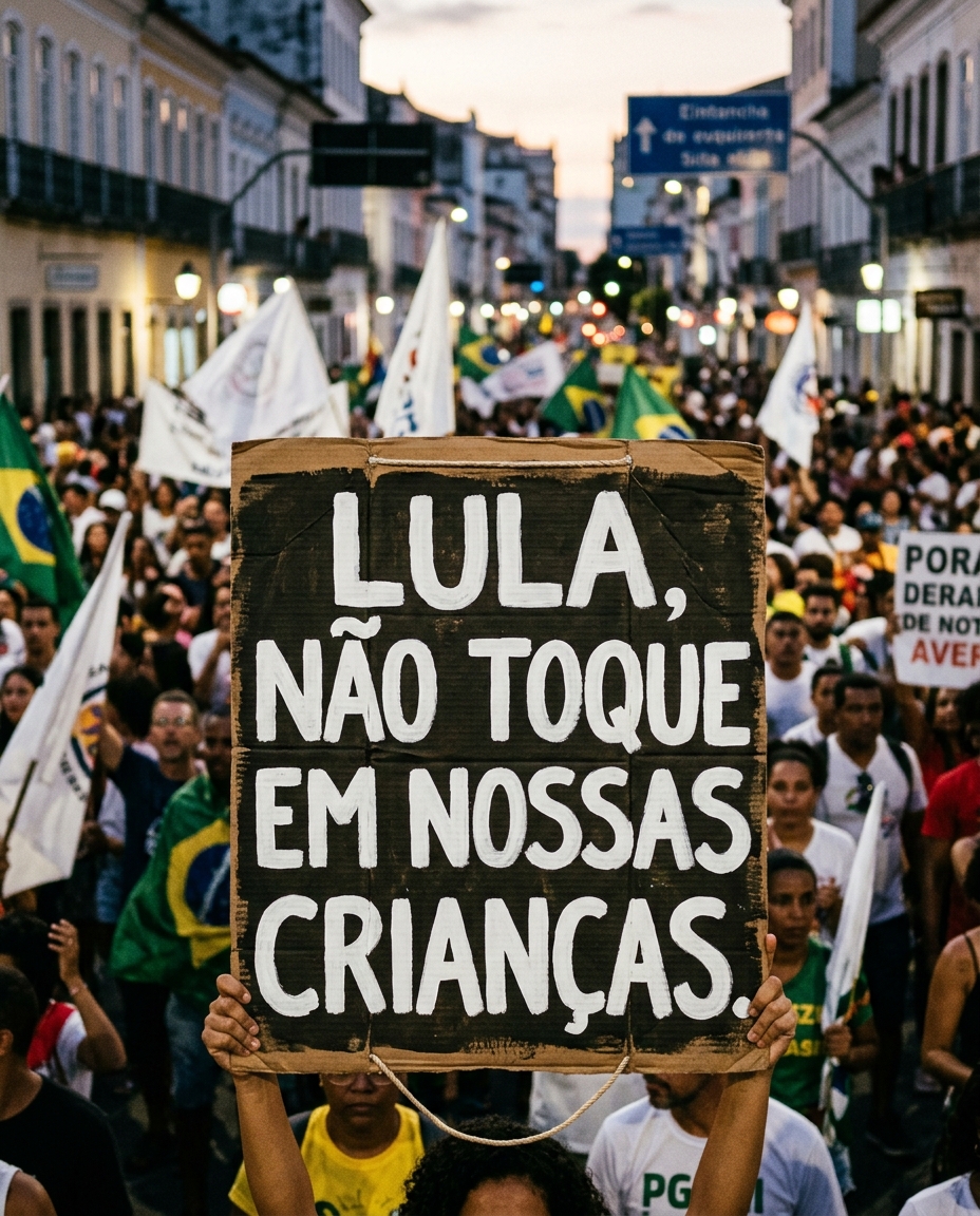 LazusCarvalho's tweet photo. @pamcosta21 Lula, não toque em nossas crianças https://t.co/YGDC49yKLD