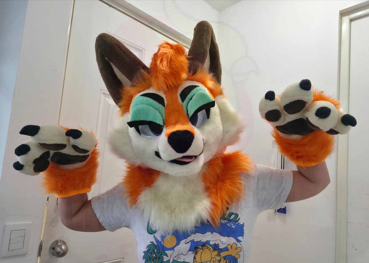 Chonky_Tiel's tweet photo. This fox premade is looking for a new home! 🦊

Fursuit Mini Partial! 💕
Includes 

- Furhead 
  1. Full lined
  2. Lined neck
  3. Velcro eyelids 

- Handpaws 
- Tail
- Digital Badge 

$1️⃣,4️⃣0️⃣0️⃣.0️⃣0️⃣ USD + shipping 🐦

#ChonkyTielCreations #ChonkyTiel #FursuitMaker #Fursuit https://t.co/1pp1McJKvD