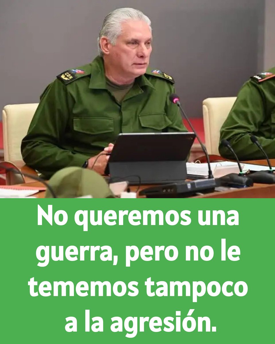 MinfarC's tweet photo. 🇨🇺Si hubiera una agresión, de parte de nuestro pueblo tendríamos una respuesta unida en defensa de la soberanía. No queremos una guerra, pero no le tememos tampoco a la agresión.
#FARCuba https://t.co/CBnC0Ak120