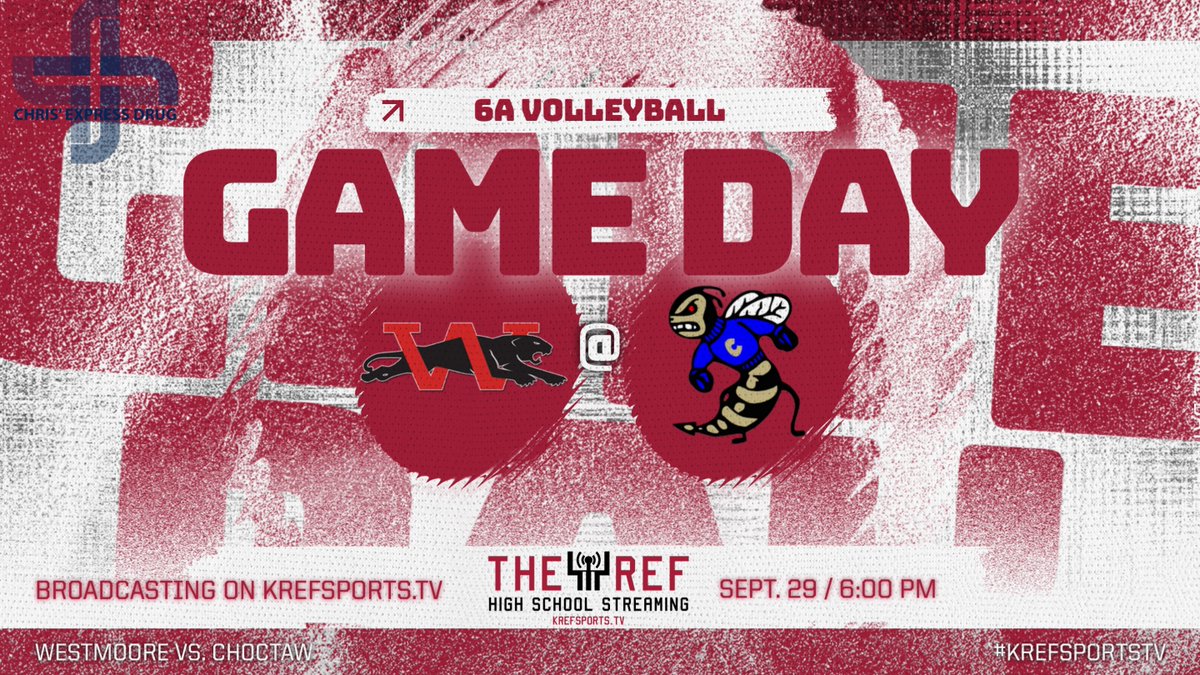 KREFsportsTV's tweet photo. 🏐 Westmoore vs. Choctaw
📍 Choctaw High School
⏰ 6:00 PM
📺 https://t.co/v1qZPLNmlm https://t.co/S0CaW1qbZq