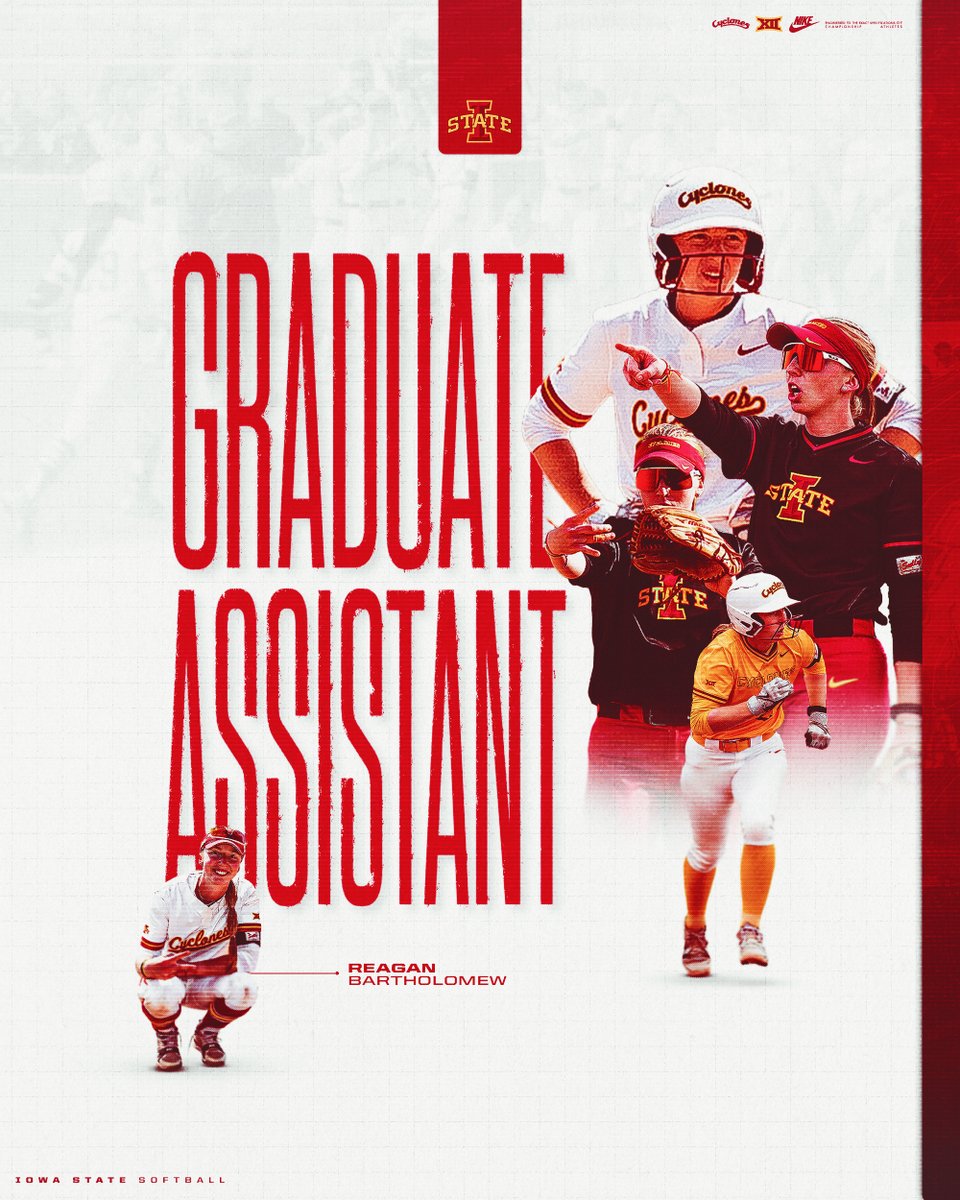 CycloneSB's tweet photo. Reagan Bartholomew » Graduate Assistant

Excited to have @reagbart23 back in the dugout this season!

🌪️🥎🌪️ https://t.co/PeHTM5DvDa