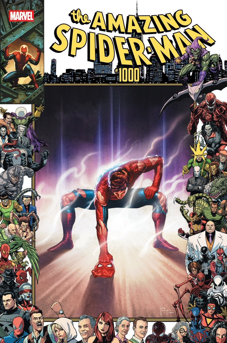 MontCorvo_Off's tweet photo. Couverture officielle hallucinante de Spiderman #1000 qui reprend le Gear 2 de Luffy https://t.co/a3e532FTXZ