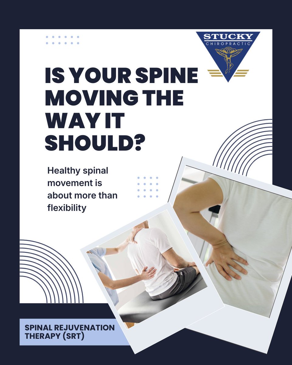 Stucky_Chiro's tweet photo. Spinal Rejuvenation Therapy (SRT) restores healthy spinal movement, enhances comfort, and improves overall function for your everyday activities. https://t.co/32T5AY3EL9