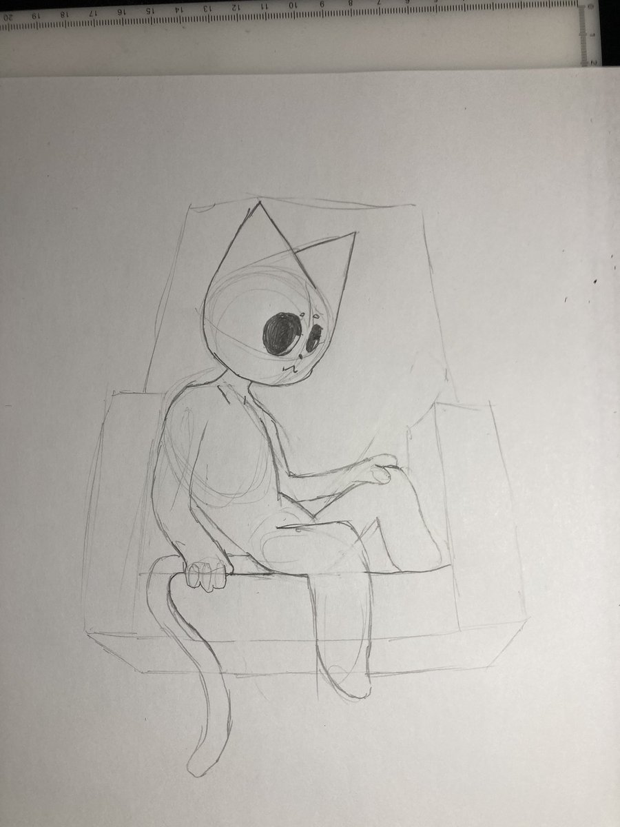 Ro0n404's tweet photo. Tried to draw bigger and use up more of the paper. https://t.co/NE96e3PdXJ