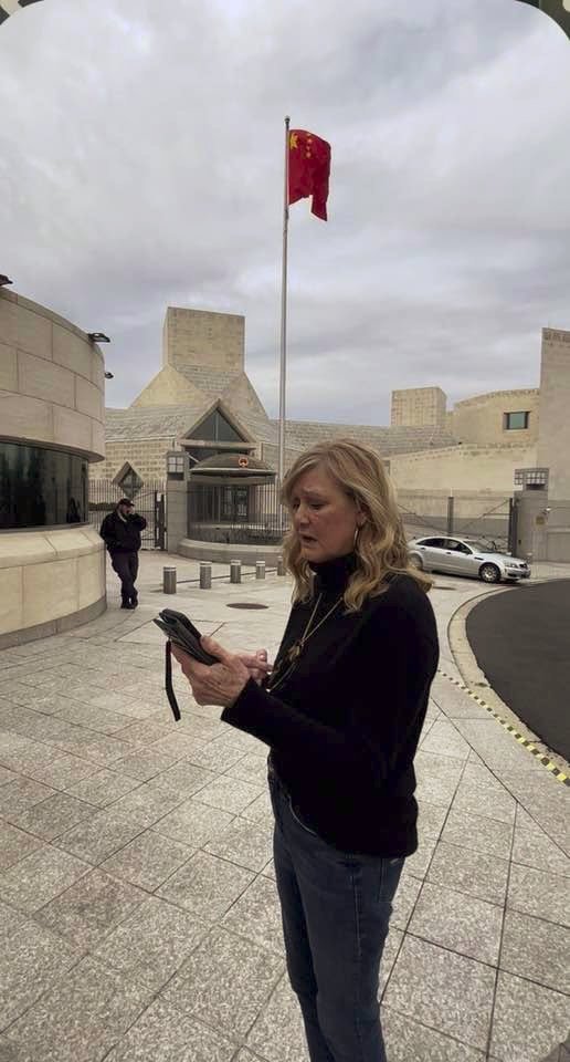 revmahoney's tweet photo. A big shout out to my fierce and brave wife Katie. As the Secret Service were arresting me at the Chinese Embassy in Washington, DC yesterday, they told her to leave or she might be arrested as well . Katie stayed around talking to the Secret Service agents, filmed and took pictures of the arrest even though she could have been arrested at any moment as well.

These videos and pictures will be critical for my federal court case. 

Also, some Chinese diplomats told her to stop filming and she refused to do so. Katie's response? "No. This is America and we are not in China!"  #ThisIsWhatTheRevolutionLooksLike