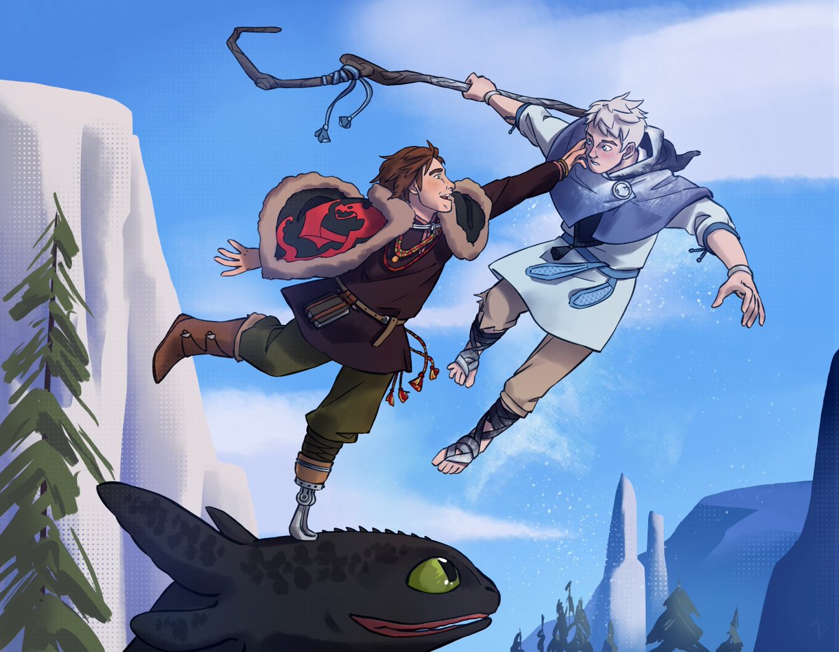 MoriSWebcomic's tweet photo. 💫First Contact💫

Hiccup and Jack in somewhat accurate-ish Scandinavian clothing >^<
That's for you the Hijack community 🦿❄️ !

#hiccup #jackfrost #toothless #hijack #frostcup https://t.co/ofGDmOIyID